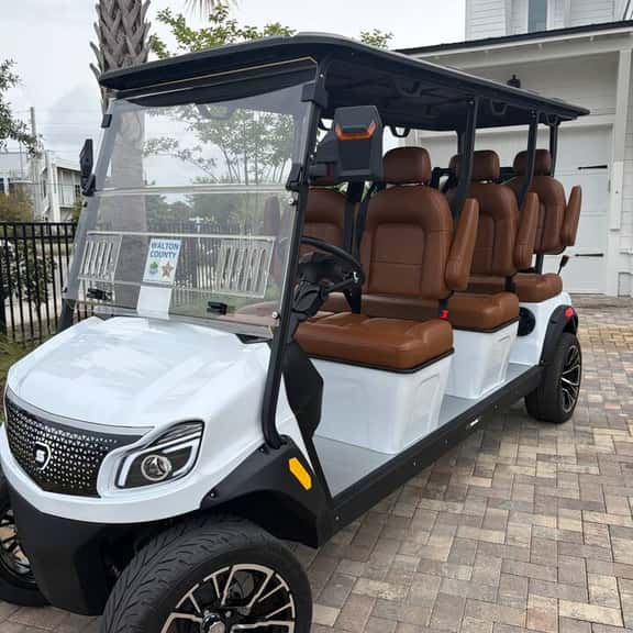 "Your 6-seater luxury LSV golf cart-included with every stay.  Explore all of 30A in style."